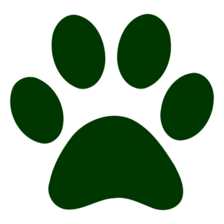 Paw Decal (Dark Green)